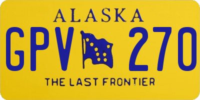 AK license plate GPV270