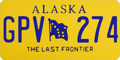 AK license plate GPV274
