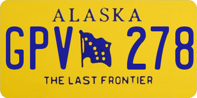 AK license plate GPV278