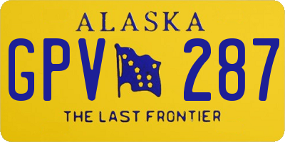 AK license plate GPV287