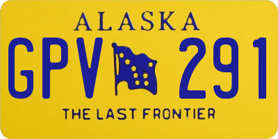 AK license plate GPV291