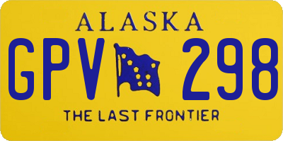 AK license plate GPV298