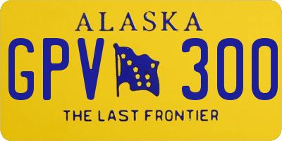 AK license plate GPV300