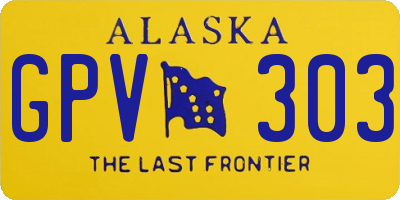 AK license plate GPV303