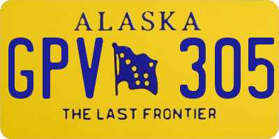 AK license plate GPV305