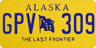 AK license plate GPV309