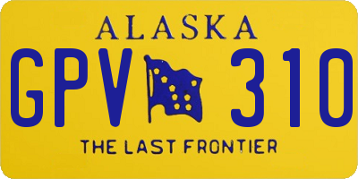 AK license plate GPV310