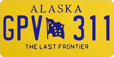 AK license plate GPV311