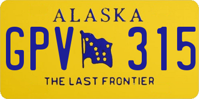 AK license plate GPV315