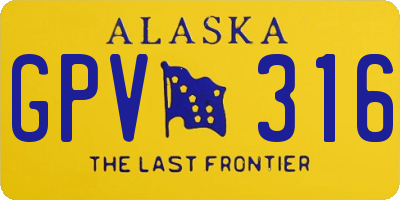 AK license plate GPV316