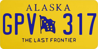 AK license plate GPV317