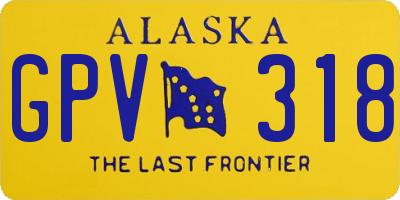 AK license plate GPV318