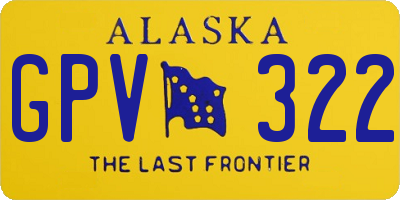 AK license plate GPV322