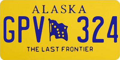 AK license plate GPV324