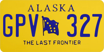AK license plate GPV327