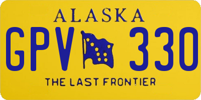 AK license plate GPV330