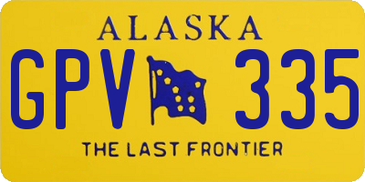AK license plate GPV335