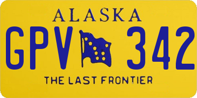 AK license plate GPV342