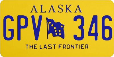 AK license plate GPV346