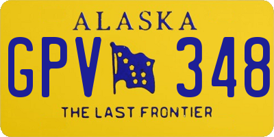 AK license plate GPV348