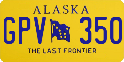 AK license plate GPV350