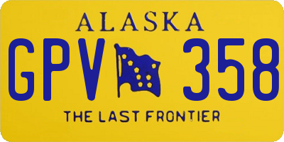 AK license plate GPV358