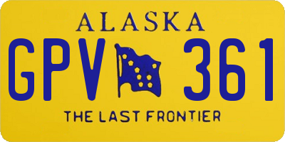 AK license plate GPV361