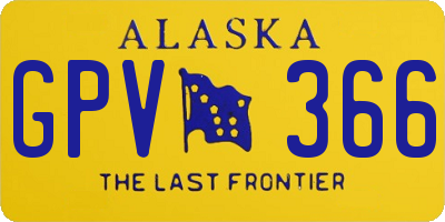AK license plate GPV366