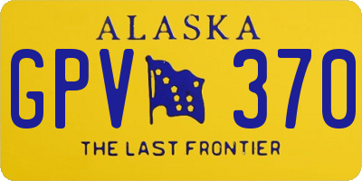 AK license plate GPV370
