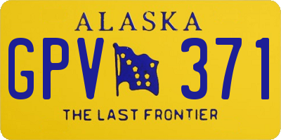 AK license plate GPV371