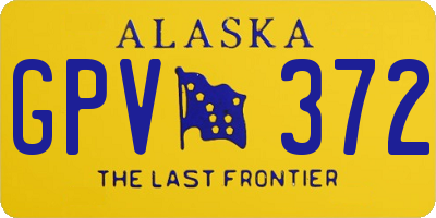 AK license plate GPV372