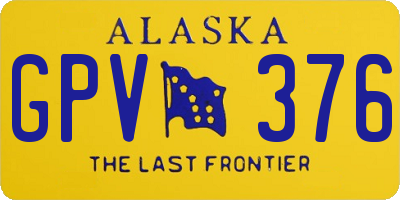 AK license plate GPV376
