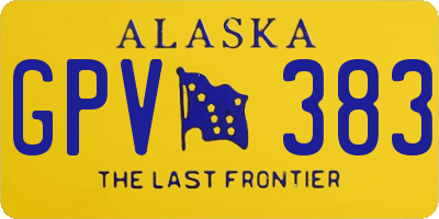 AK license plate GPV383