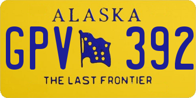 AK license plate GPV392