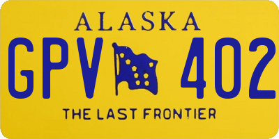 AK license plate GPV402