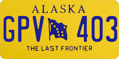 AK license plate GPV403