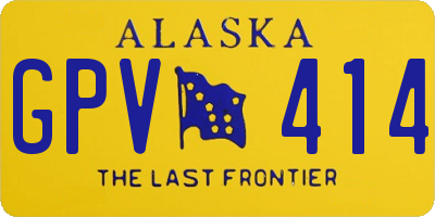 AK license plate GPV414