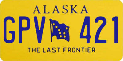 AK license plate GPV421