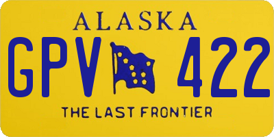 AK license plate GPV422