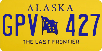 AK license plate GPV427