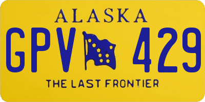 AK license plate GPV429