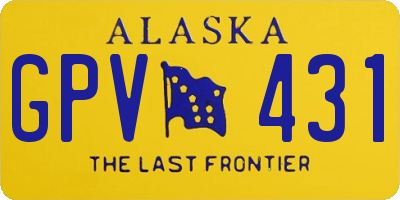 AK license plate GPV431