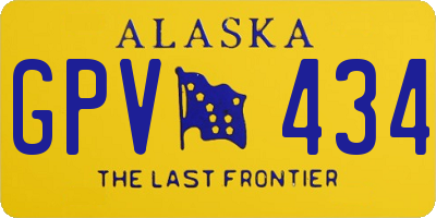 AK license plate GPV434