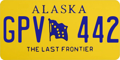 AK license plate GPV442
