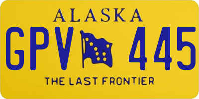 AK license plate GPV445