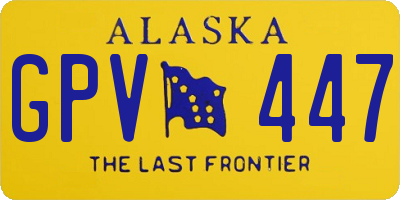 AK license plate GPV447