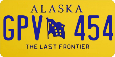 AK license plate GPV454