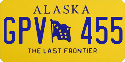 AK license plate GPV455
