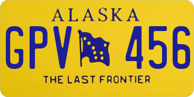 AK license plate GPV456