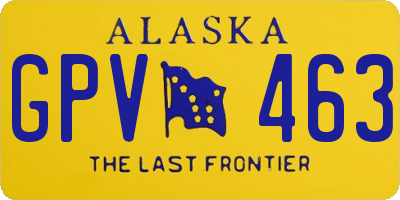 AK license plate GPV463